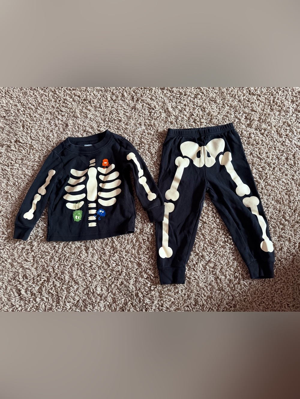 Gymboree Skeleton Halloween Outfit Size 18–24 Months